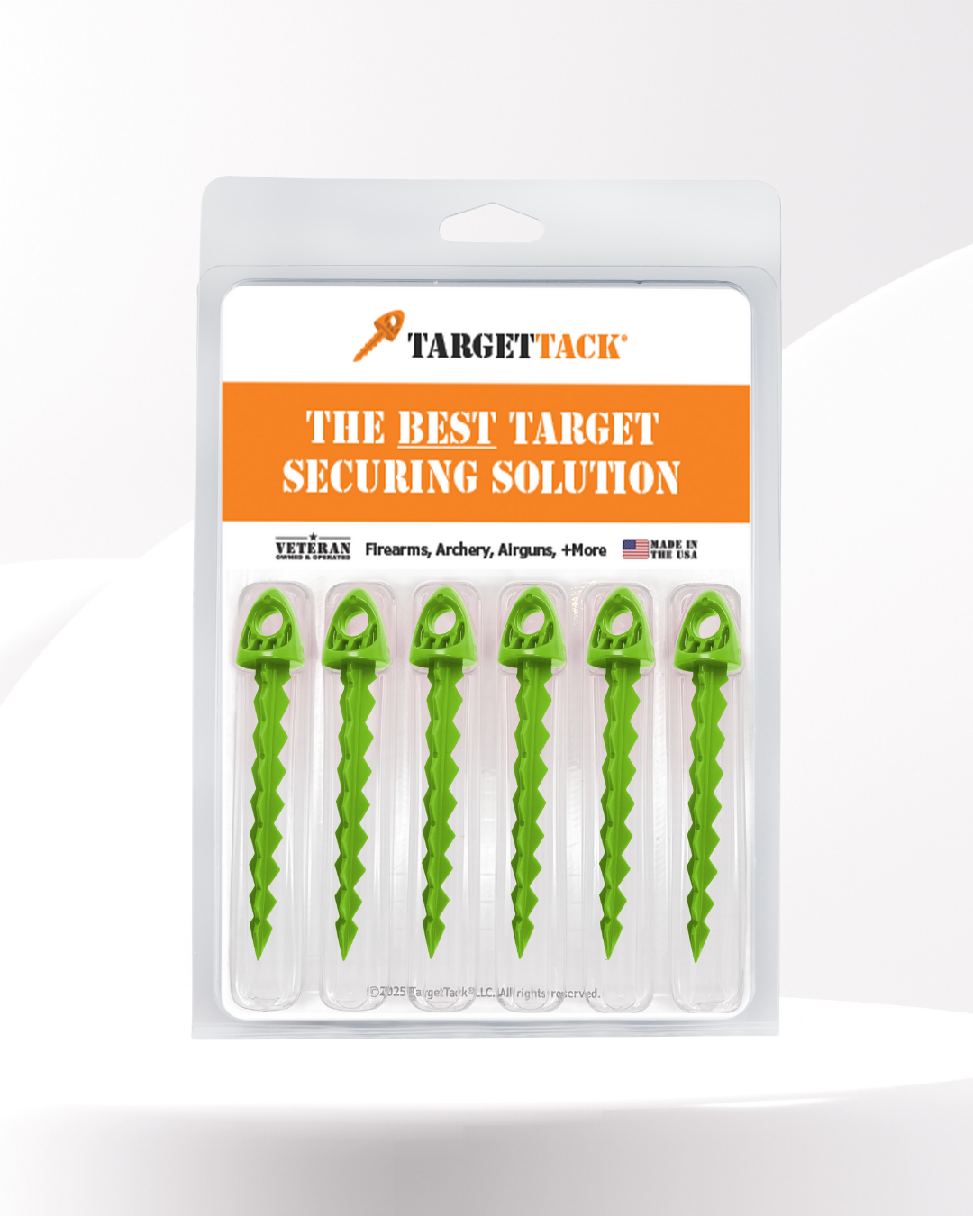 3-Inch 6-Pack of TargetTacks® Lime Green