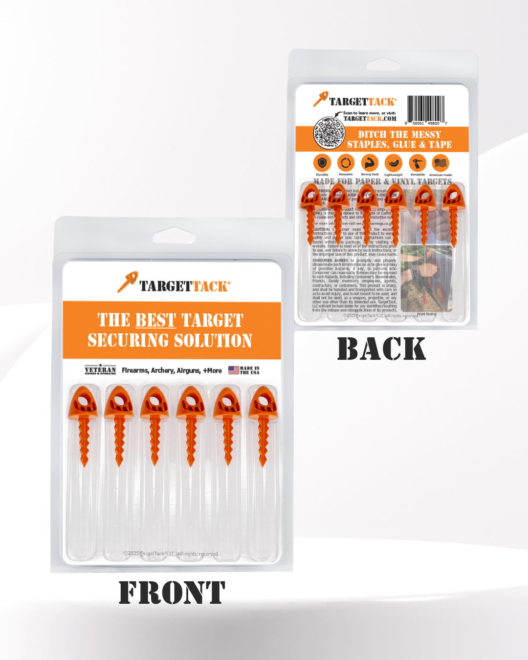 1-Inch 12-Pack of TargetTacks® Original Orange