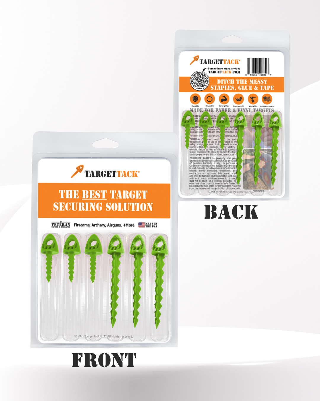 1-Inch and 3-Inch Variety 12-Pack of TargetTacks® Lime Green