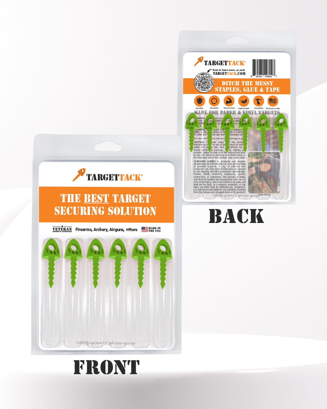 1-Inch 12-Pack of TargetTacks® Lime Green