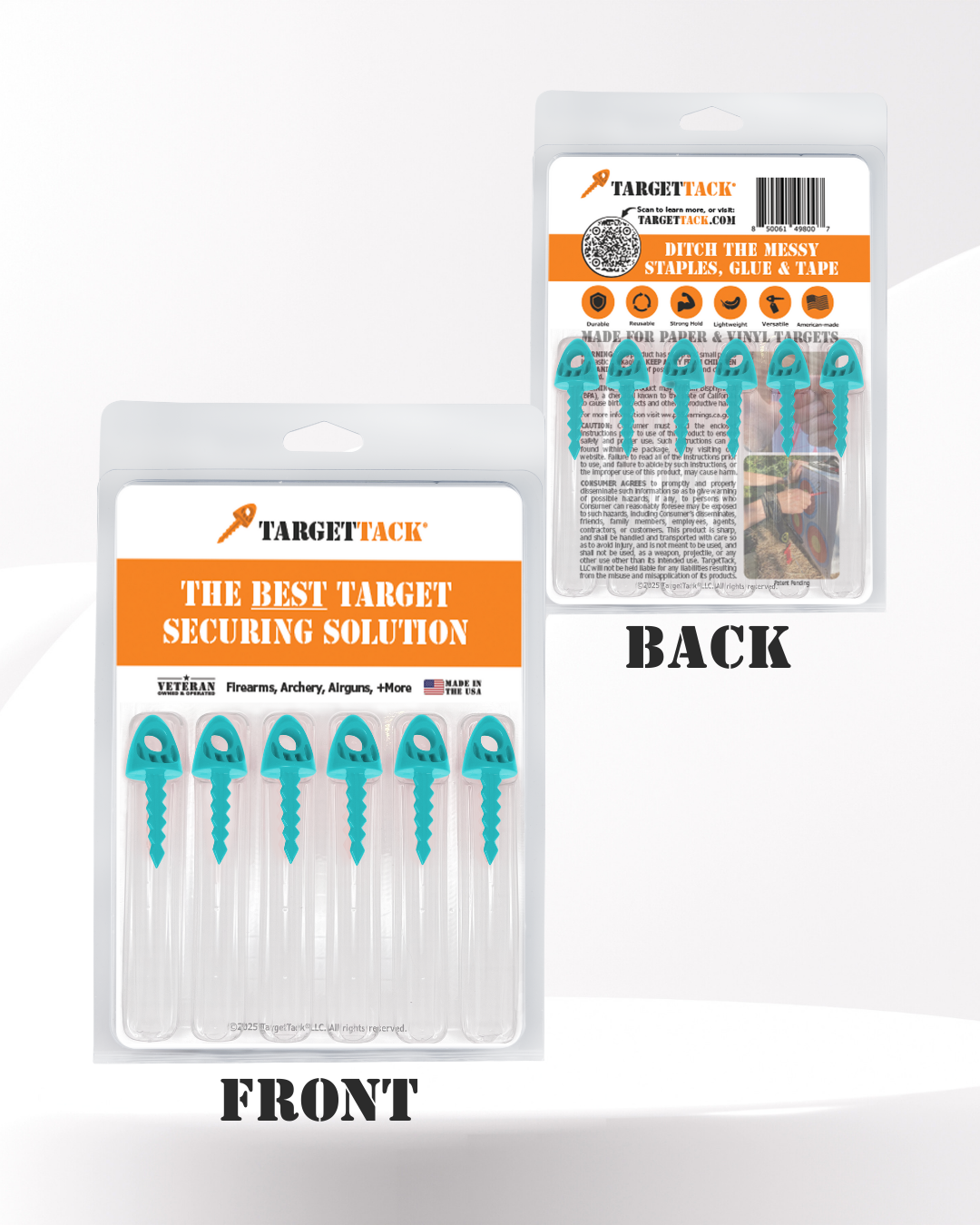1-Inch 12-Pack of TargetTacks® Teal