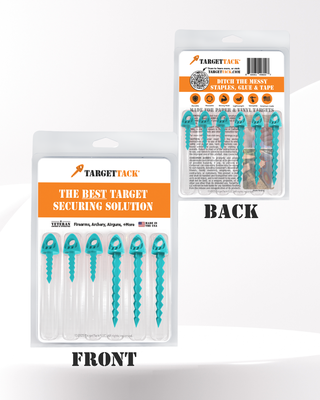 1-Inch and 3-Inch Variety 12-Pack of TargetTacks® Teal