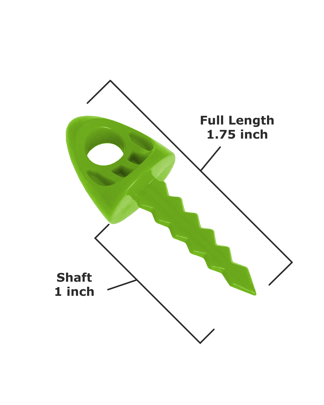 100 1-Inch Loose Bulk of TargetTacks® Lime Green