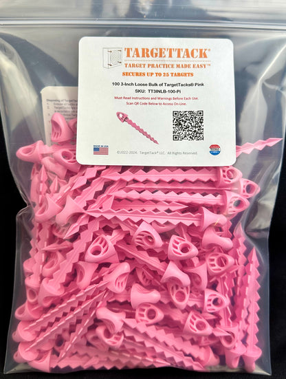 100 3-Inch Loose Bulk of TargetTacks® Pink