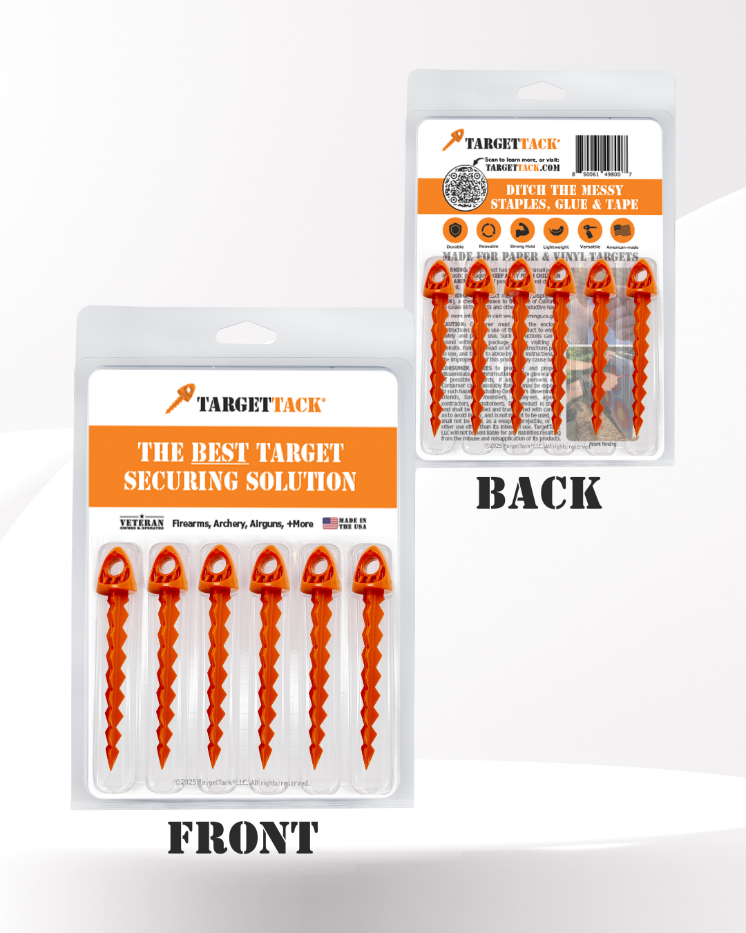 3-Inch 12-Pack of TargetTacks® Original Orange