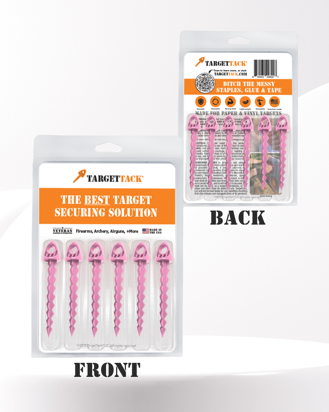 3-Inch 12-Pack of TargetTacks®  Pink