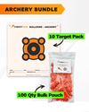 Archery Practice 10 Target Pack + TargetTack® 100 Qty 1-Inch Bulk Pouch Bundle