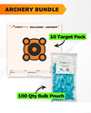Archery Practice 10 Target Pack + TargetTack® 100 Qty 1-Inch Bulk Pouch Bundle