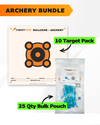 Archery Practice 10 Target Pack + TargetTack® 25 Qty 1-Inch Bulk Pouch Bundle