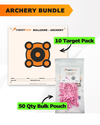 Archery Practice 10 Target Pack + TargetTack® 50 Qty 1-Inch Bulk Pouch Bundle