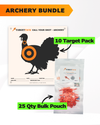 Archery Practice 10 Target Pack + TargetTack® 25 Qty 1-Inch Bulk Pouch Bundle