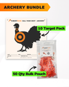 Archery Practice 10 Target Pack + TargetTack® 50 Qty 1-Inch Bulk Pouch Bundle