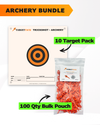 Archery Practice 10 Target Pack + TargetTack® 100 Qty 1-Inch Bulk Pouch Bundle
