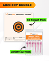 Archery Practice 10 Target Pack + TargetTack® 12-Pack Bundle
