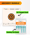 Archery Practice 10 Target Pack + TargetTack® 12-Pack Bundle