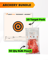 Archery Practice 10 Target Pack + TargetTack® 50 Qty 1-Inch Bulk Pouch Bundle