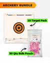 Archery Practice 10 Target Pack + TargetTack® 50 Qty 1-Inch Bulk Pouch Bundle