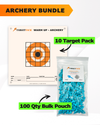 Archery Practice 10 Target Pack + TargetTack® 100 Qty 1-Inch Bulk Pouch Bundle