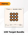 100 Pistol Training Target Bundle