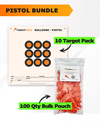 Pistol Practice 10 Target Pack + TargetTack® 100 Qty 1-Inch Bulk Pouch Bundle