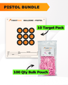 Pistol Practice 10 Target Pack + TargetTack® 100 Qty 1-Inch Bulk Pouch Bundle