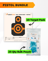 Pistol Practice 10 Target Pack + TargetTack® 25 Qty 1-Inch Bulk Pouch Bundle