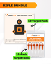 Precision Rifle Practice Target 10-Pack + 1-Inch TargetTack® 12-Pack Bundle