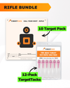 Precision Rifle Practice Target 10-Pack + 1-Inch TargetTack® 12-Pack Bundle