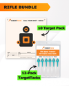 Precision Rifle Practice Target 10-Pack + 1-Inch TargetTack® 12-Pack Bundle