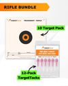 Precision Rifle Practice Target 10-Pack + 1-Inch TargetTack® 12-Pack Bundle