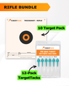 Precision Rifle Practice Target 10-Pack + 1-Inch TargetTack® 12-Pack Bundle
