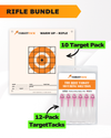 Precision Rifle Practice Target 10-Pack + 1-Inch TargetTack® 12-Pack Bundle