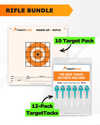 Precision Rifle Practice Target 10-Pack + 1-Inch TargetTack® 12-Pack Bundle