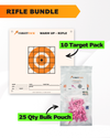 Precision Rifle Practice 10 Target Pack + TargetTack® 25 Qty 1-Inch Bulk Pouch Bundle